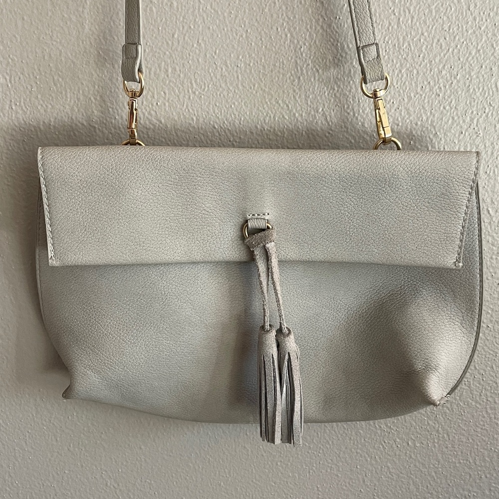 by Anthropologie Drela Gray Taupe Crossbody